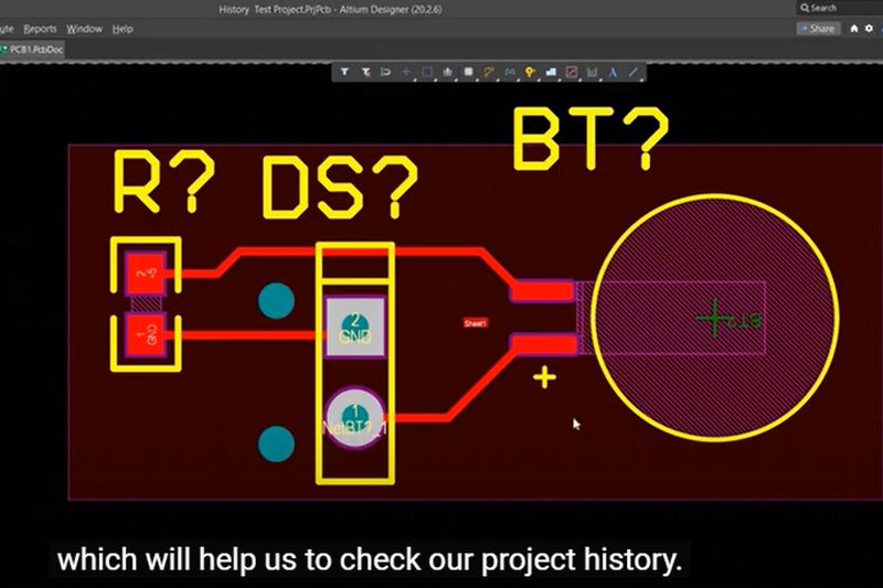 Как да видим кой какво е правил по проекта в Altium Designer